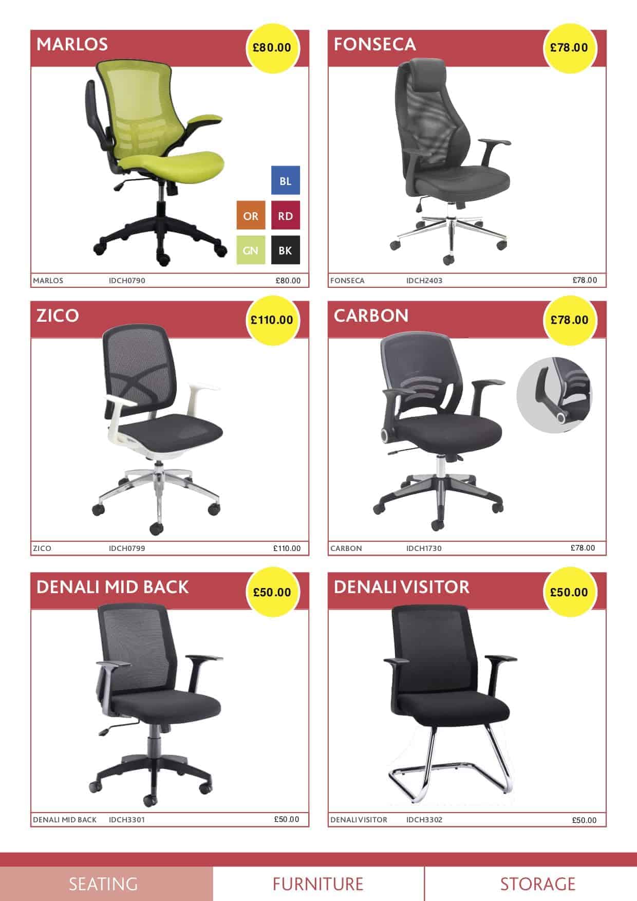 second hand office chairs